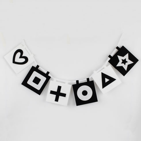 High Contrast Reversible Monochrome Felt Banner